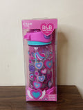 R&B pink heart water bottle