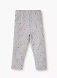 Juniors grey ribbed floral shirt & pyjama set (set of 2)