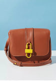 Mistotes Solid brown Crossbody Bag with Adjustable Strap and Flap Closure