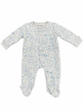Juniors all over elephant printed padded sleepsuit (Winter)