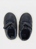 Juniors Panelled Infant Shoes with Hook and Loop Closure