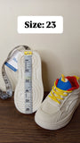 R&B white colorblock laceup textured shoes
