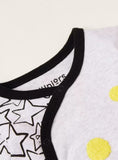 Juniors smiley embroidered openfeet sleepsuit