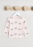 Juniors pink floral shirt & pyjama set (set of 2)