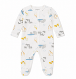 Juniors safari printed zipped sleepsuit