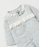 Giggles grey frill sleepsuit