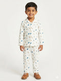 Juniors all over dino printed shirt & pyjama set (set of 2)