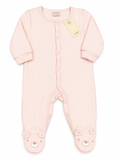 Juniors pink bear footed sleepsuit (Winter)