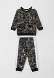 Puma black all over snoopy comics printed sweatshirt & jog set (set of 2) (Winter)