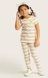Juniors Multicolor striped leggings