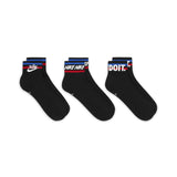 Nike black logo text ankle socks (set of 3)