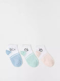 Juniors cat printed ankle socks