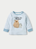 Juniors I love my mummy stripe shirt & pyjama set (set of 2)