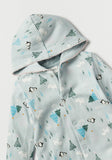Juniors Penguin printed padded hooded openfeet sleepsuit (Winter)