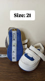 R&B blue & white colorblock shoes