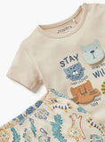 Juniors stay wild shirt & shorts set (set of 2)