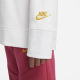 Nike Girls Solid White Logo Embroidered Sweatshirt (Winter)