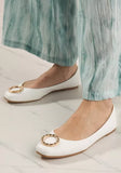 Max white ring ballerinas