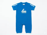 Juniors blue logo printed openfeet sleepsuit