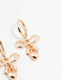 Lovisa golden bow & heart earrings (Jewellery)