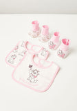 Juniors little Disney Marie bib & booties (set of 4)