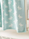 Juniors rabbit printed knitted blanket