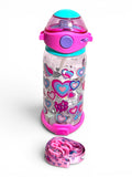 R&B pink heart water bottle