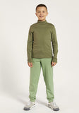 Junior solid turtle neck green shirt with long sleeves (Winter)