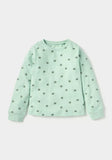 Juniors all over green stars printed shirt & pyjama set (set of 2)