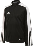 Adidas black neck zipped pullover with white sleeves panel