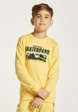 Juniors yellow skateboard boys sweatshirt (Winter)