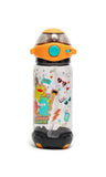 R&B roar straw water bottle with hanging strap