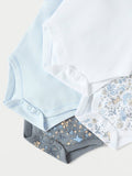 Juniors flower & birds printed bodysuits (set of 6)