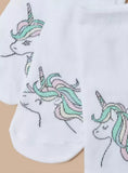 Juniors Unicorn Print Ankle Length Socks - Set of 3