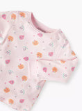 Juniors pink all over fruits printed shirt & pyjama set (set of 2)
