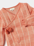 Juniors checkered knitted openfeet sleepsuit (Winter)