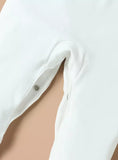 Giggles white charm embroidered openfeet sleepsuit