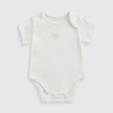 Mothercare bunny printed and half sleeves cotton bodysuits (set of 5)