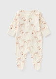 Matalan All Over Giraffe Printed Zipped Fleece Sleepsuit (Winter)