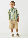 Lee Cooper Green Checkered Dress Shirt