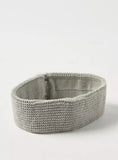 Juniors Textured Headband with Pom Pom Accent
