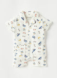 Juniors all over cars printed half romper (Summer)