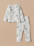 Juniors elephant & koala printed shirt & pyjama set (set of 2)