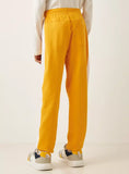 Juniors mustard & white jog pants
