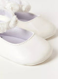 Giggles Floral Accent Infant Shoes with Hook