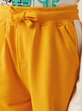 Juniors mustard & white jog pants