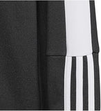 Adidas black neck zipped pullover with white sleeves panel