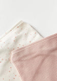 Juniors Pink Star & Pink striped bandana bib( set of 2)