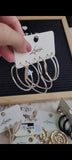 Lovisa silver big heart & hoop earrings (Pack of 3) (Jewellery)