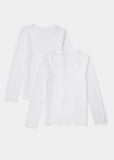 Matalan solid white fullsleeves tshirts (set of 2)